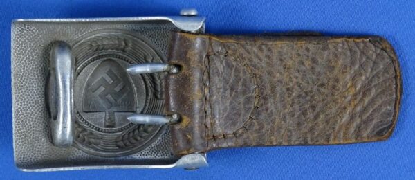 RAD Labor Service EM/NCO Buckle with 1938 Dated Leather Tab - Image 2