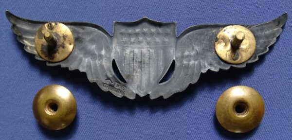 WWI Sterling Screw Back 3-1/8 Inch U.S. Army Air Service Pilot Wing - Image 4