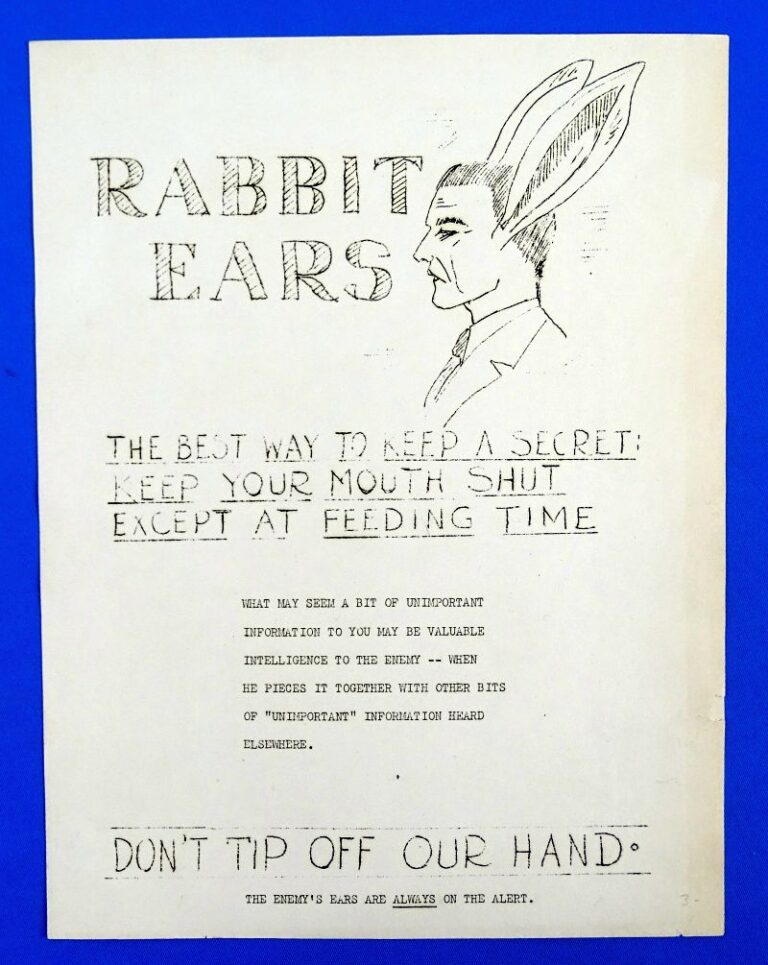 Local Theater of Operations Security Poster: “Rabbit Ears” – Griffin ...