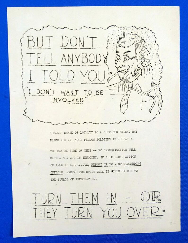 Local Theater of Operations Security Poster: “But Don’t Tell Anybody I ...