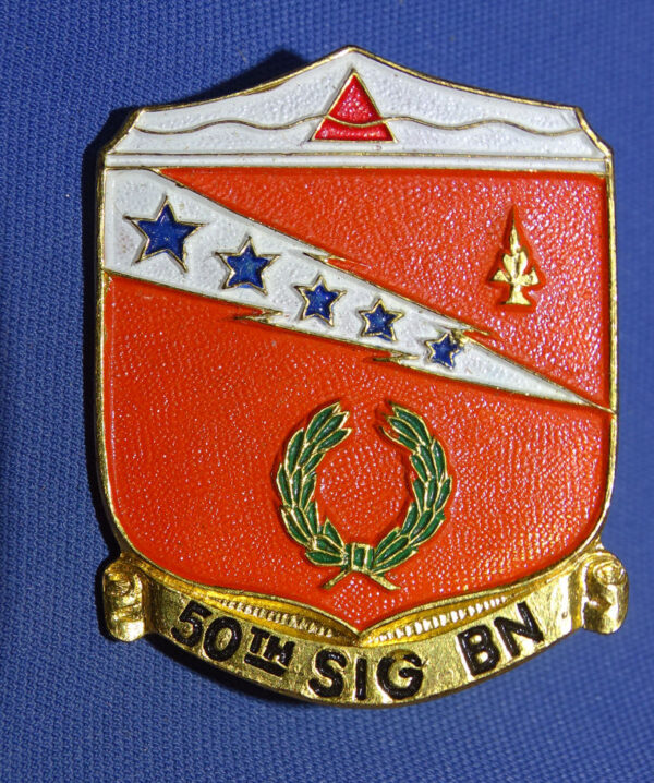 German Occupation Made 50th Signal Bn DI/Crest