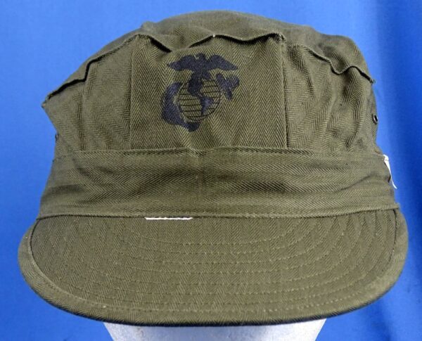 Mint Unissued U.S. Marine Corps WWII-Korean War HBT Fatigue Cap with Cutter Tags
