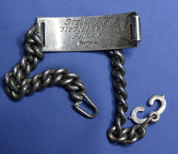 WWII Sterling ID Bracelet Jos G Miloshevsky - Image 2