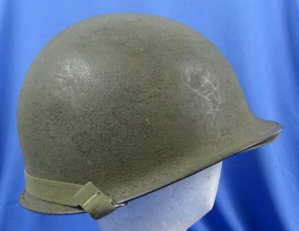 WWII Rear Seam Swivel Bale M1 Combat Helmet - Image 3
