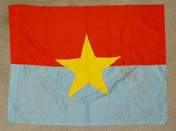 Captured Viet Cong Flag with 1968 "Tropic Lightning" Capture Annotation