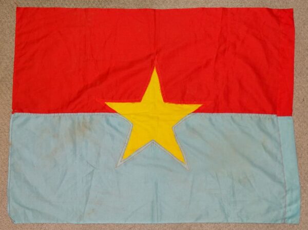 Captured Viet Cong Flag with 1968 "Tropic Lightning" Capture Annotation - Image 2