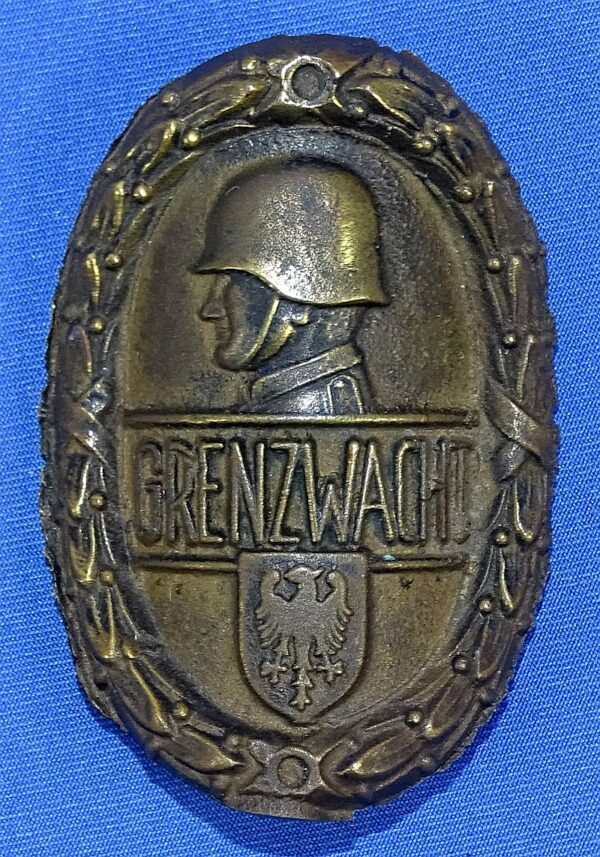 German Grenzwacht Border Guard Unit Flagpole Plaque