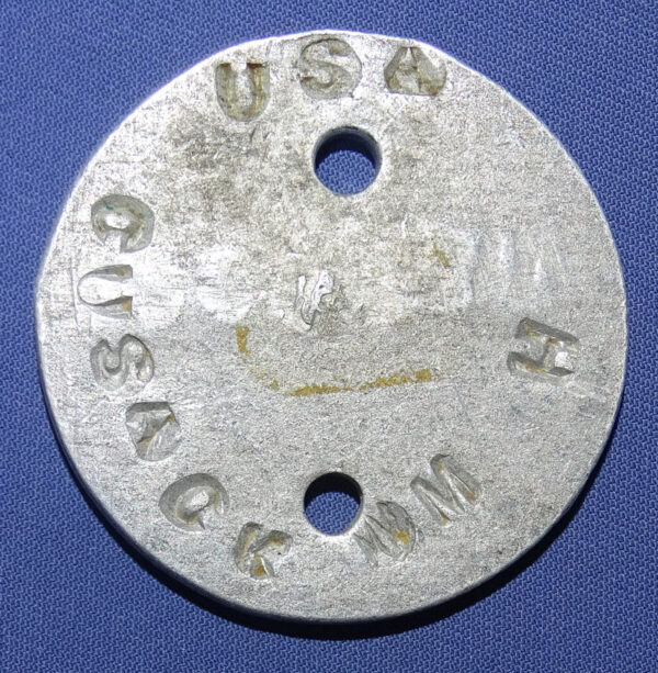 WWI Dog Tag M H Cusack