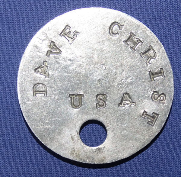 WWI Dog Tag Dave Christ