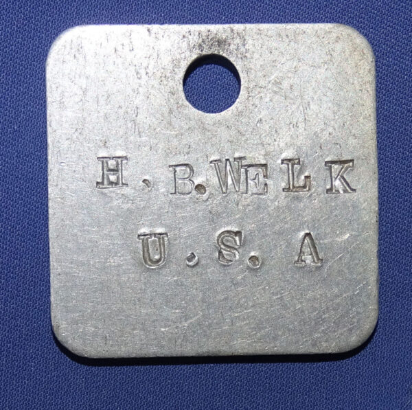 WWI Dog Tag H B Welk