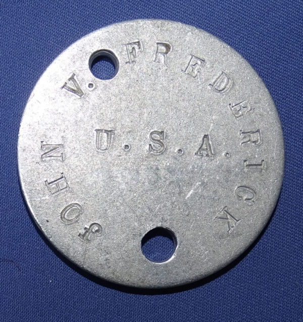 WWI Dog Tag John V Frederick