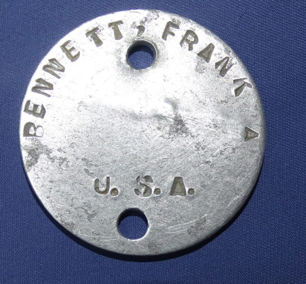 WWI Dog Tag Frank Bennett