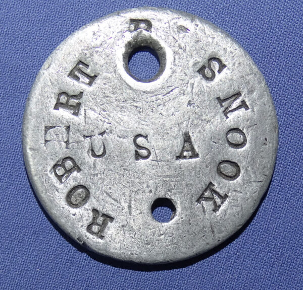 WWI Dog Tag Robert Snook