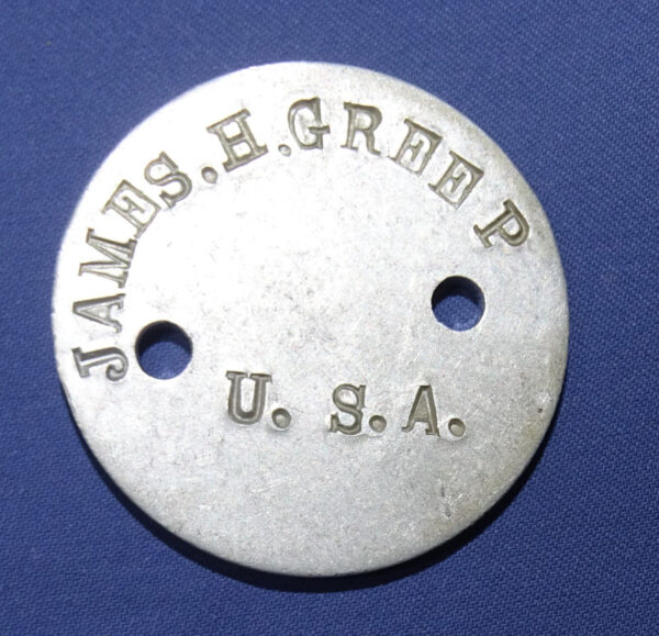 WWI Dog Tags James H Greep