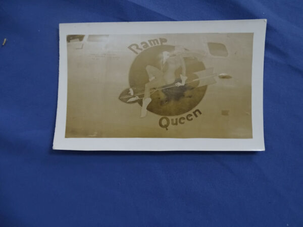 WWII B-29 Nose Art Photograph "RAMP QUEEN" 4-1/2 x 2-3/4"