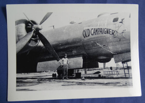 WWII B-29 Nose Art Photograph "OLD CAMPAINER" 3-1/4 x 4-1/2"