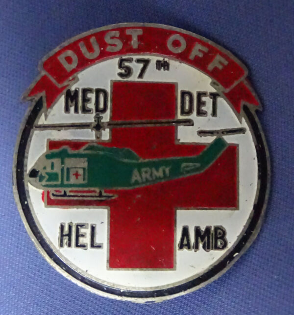 57th Medical Det DUST OFF Beercan DI/Crest