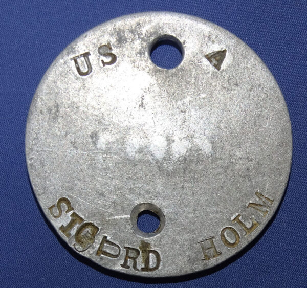 WWI Dog Tag Sigurd Holm