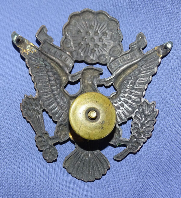 WWI Army Officer’s Visor Hat Eagle Insignia - Image 2
