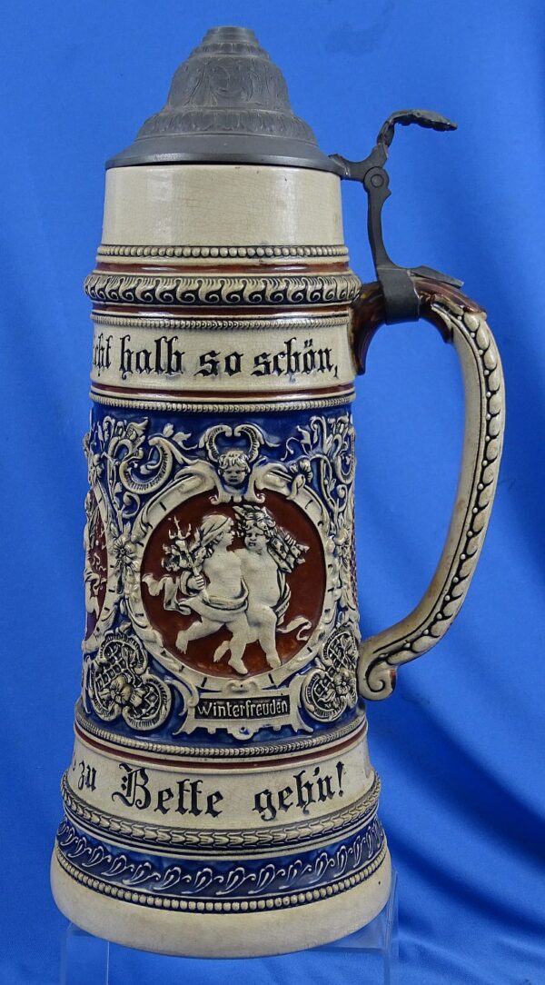 Large 2 Liter Imperial German Beer Stein - Image 2