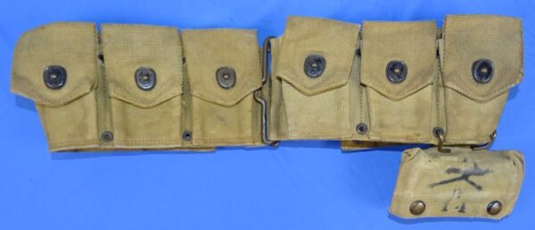 Model 1910 Cartridge Belt with Machine Gun Unit Marked Bandage Pouch