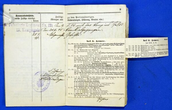 WWI Militarpass for a Soldier of the 181st (15th Royal Saxon) Infantry Regiment - Image 3