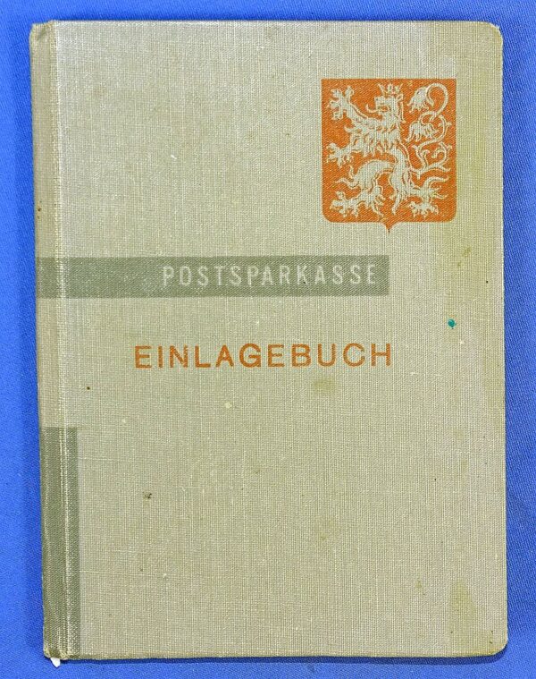 1944 Occupied Czechoslovakia Postal Savings Account Deposit Book