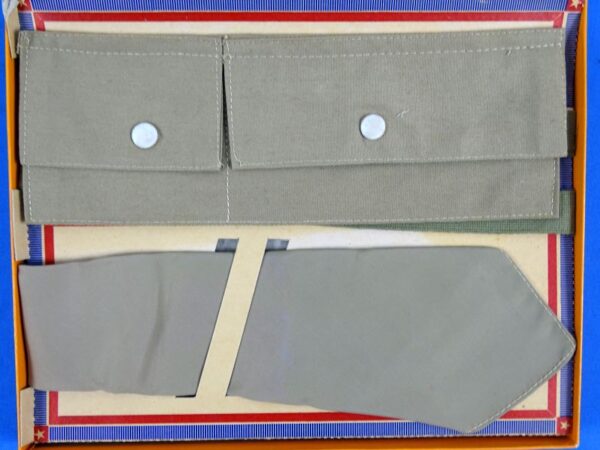 Boxed WWII Soldier's Khaki Necktie and Money Belt Set - Image 2