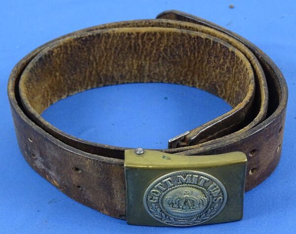 Captured WWI German Army EM NCO Belt and Buckle with Doughboy Name and 28th Division Unit Identification - Image 2