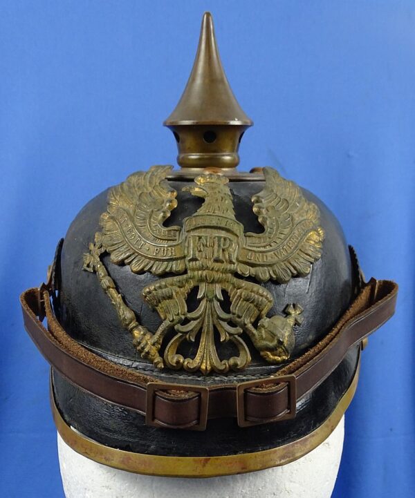 WWI Prussian EM/NCO Brass Trim Pickelhaube - Image 2