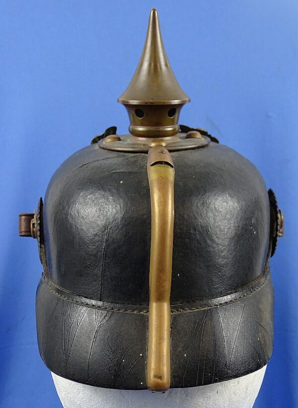 WWI Prussian EM/NCO Brass Trim Pickelhaube - Image 4