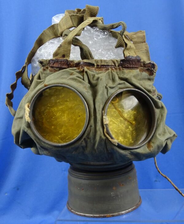 Named Landsturm Battalion WWI Model 1916 "Gummimaske" Gas Mask with Canister - Image 2