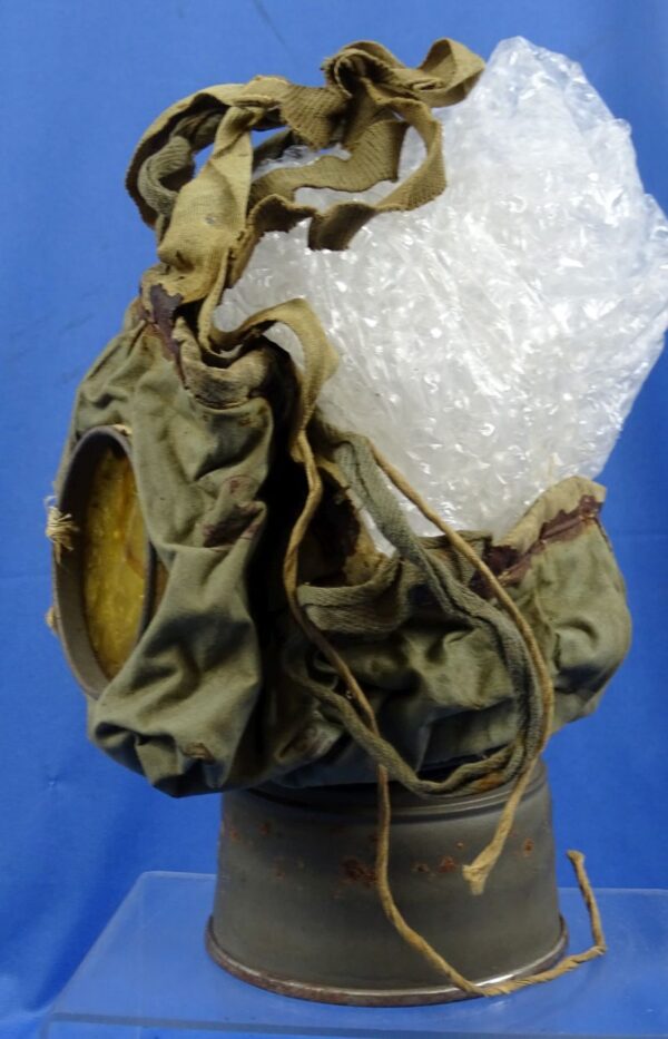 Named Landsturm Battalion WWI Model 1916 "Gummimaske" Gas Mask with Canister - Image 3