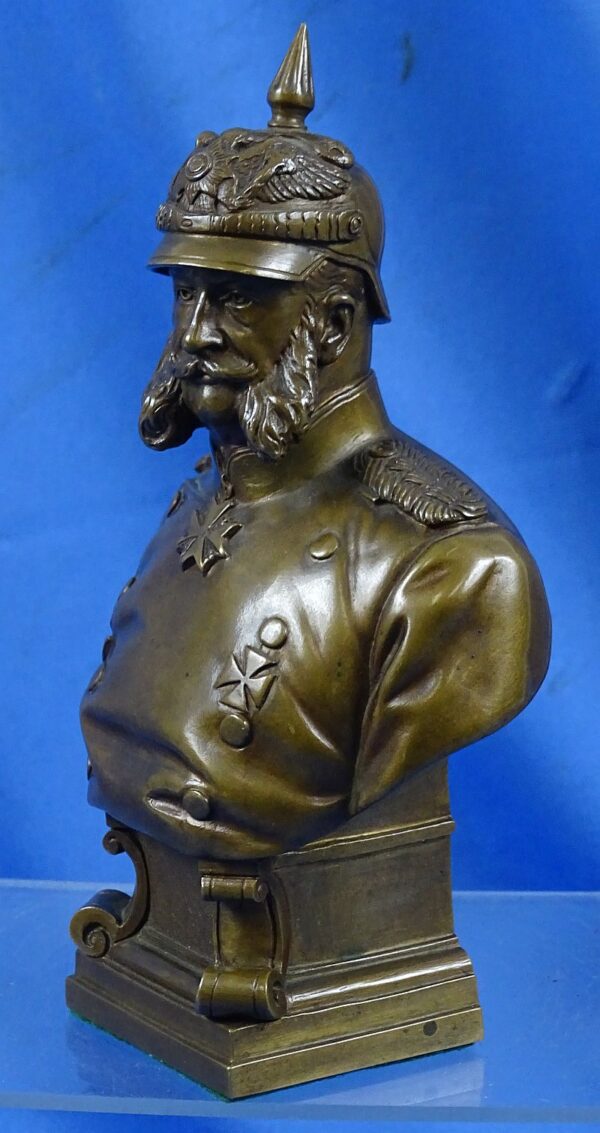 Small Bronze Bust of Kaiser Wilhelm I - Image 2