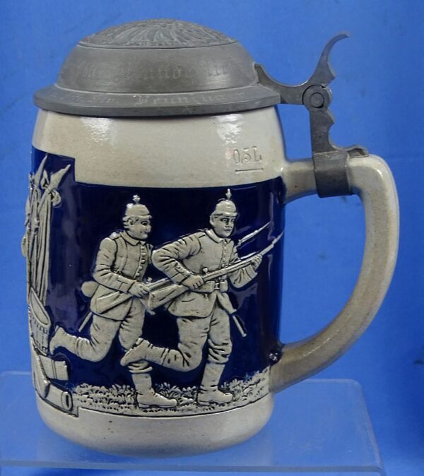 Imperial German Commemorative Service Stein with Engraved Lid - Image 2