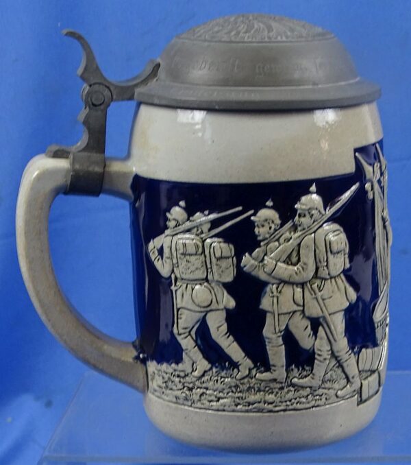 Imperial German Commemorative Service Stein with Engraved Lid - Image 3