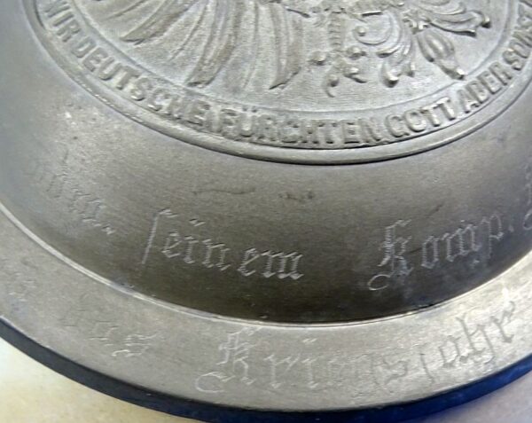 Imperial German Commemorative Service Stein with Engraved Lid - Image 5