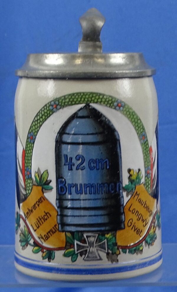 Named WWI 42 CM Brummer "Big Bertha" Service Stein