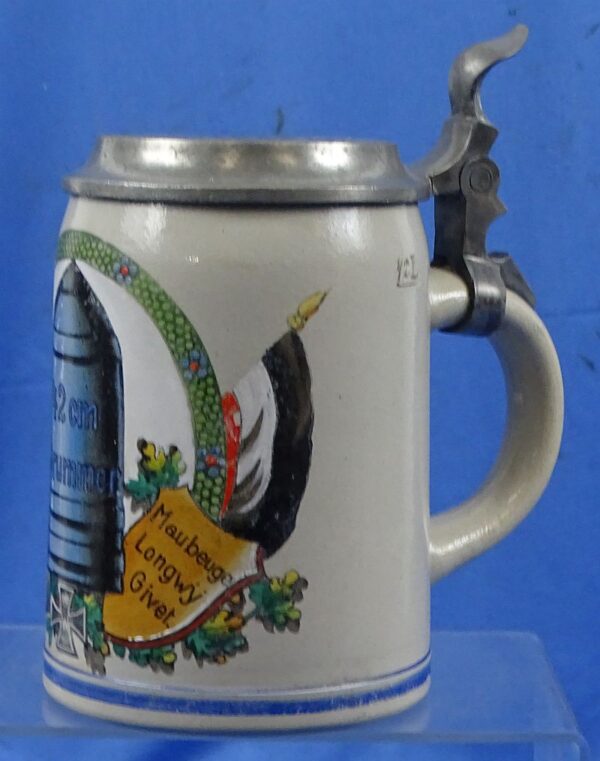 Named WWI 42 CM Brummer "Big Bertha" Service Stein - Image 2