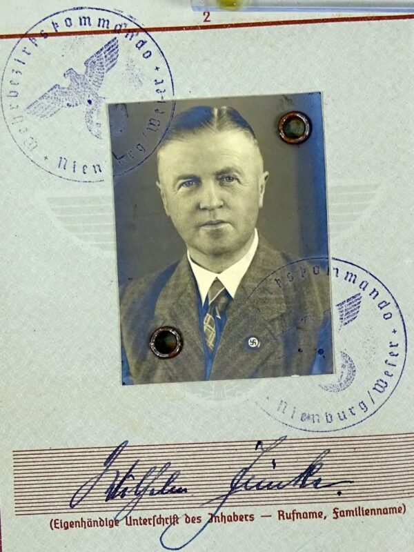 1938 Wehrpass of a Nazi Party Member with Certificate of Discharge - Image 4