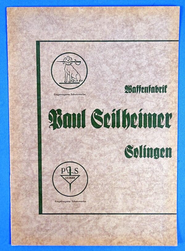 Paul Seilheimer Sword and Dagger Catalog