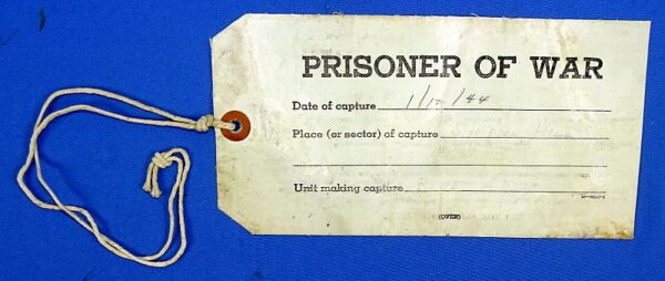 WWII U.S. Military Prisoner of War Identification Tag