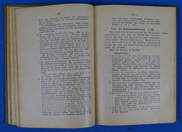 1929 German Police Officer Handbook on Criminal Law and Procedure - Image 3