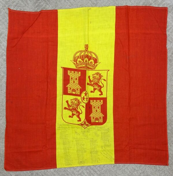 Spanish Flag Captured in the Philippines by the Oregon U.S. Volunteer Infantry with Unit Roster Annotation