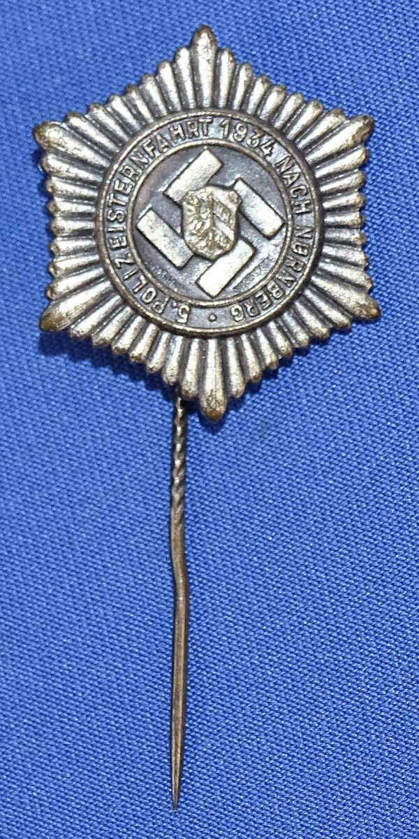 5. Polizeisternfahrt 1934 Nach Nurnberg (Nuremberg Police Rally) Stickpin