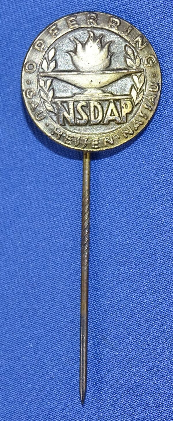 NSDAP Opferring Gau Hessen-Nassau Stickpin