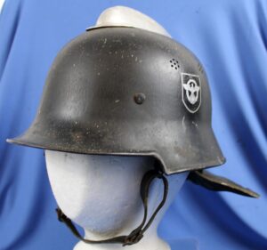 Double Decal Fire Police Helmet with Comb and Neck Drape