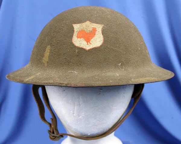 Painted Ambulance Service Model 1917 Combat Helmet