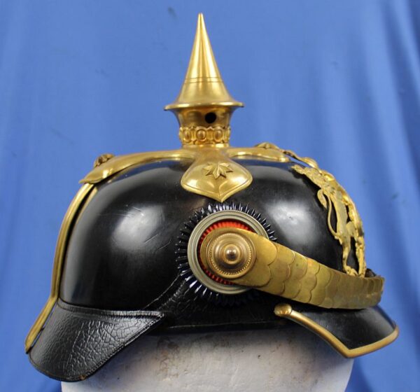 Wurttemberg Officer Pickelhaube with Field Cover and Carrying Case - Image 3