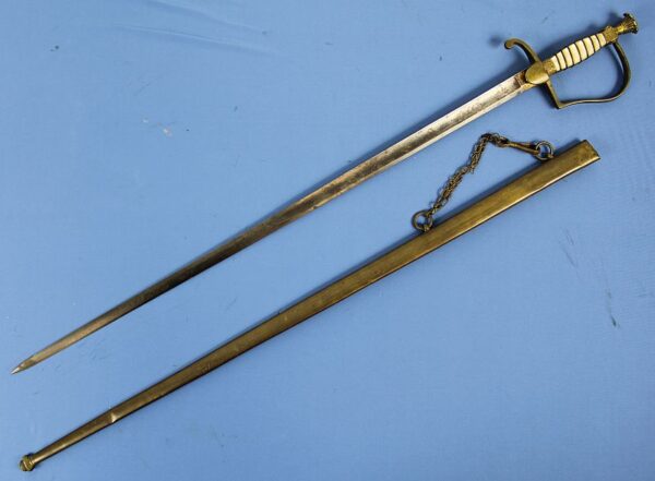 1830's / 1840's US Militia Staff Officer's Sword With Indian Princess Pommel - Image 3